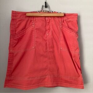 Aventura coral pink made in India multi pocket utility skirt organic 12